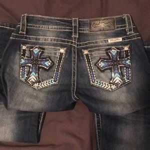 Miss me signature boot cross jeans